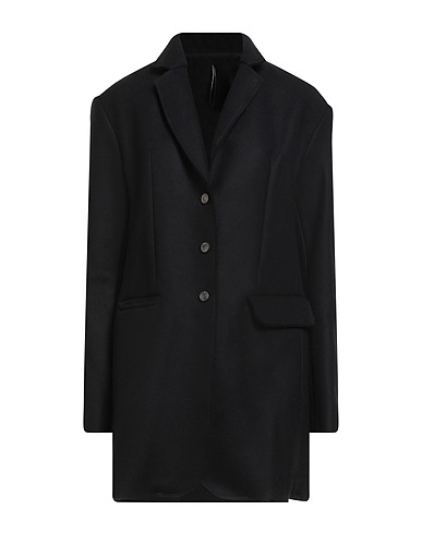 MASNADA Coat Black 77% Wool, 23% Polyamide