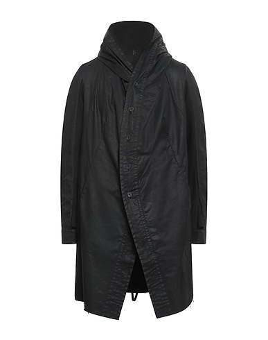 MASNADA Full-length jacket Black 98% Cotton, 2% Elastane