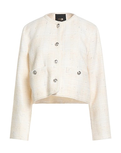 MAJE Jacket Ivory 35% Cotton, 29% Polyester, 14% Wool, 13% Acrylic, 9% Other Fibres