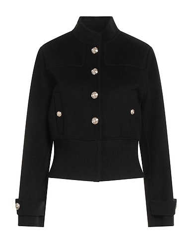 MAJE Jacket Black 78% Wool, 22% Polyamide, Acrylic, Polyester, Elastane