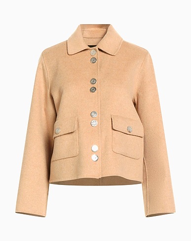 MAJE Jacket Camel 66% Recycled wool, 29% Polyester, 2% Polyamide, 2% Acrylic, 1% Viscose
