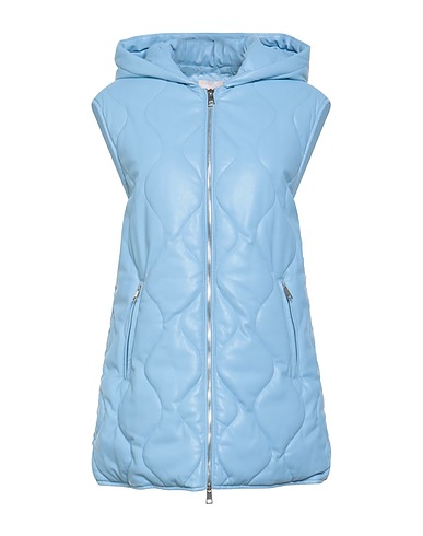 LIU •JO Gilet Light blue 100% Polyester, Polyurethane