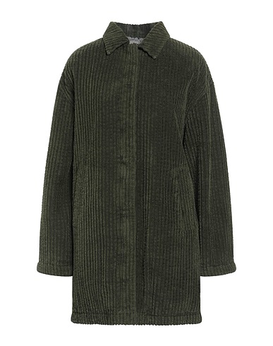 JACOB COHЁN Coat Military green 100% Cotton, Polyester, Elastane