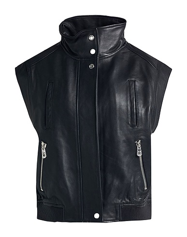 PINKO Gilet Black 100% Sheepskin