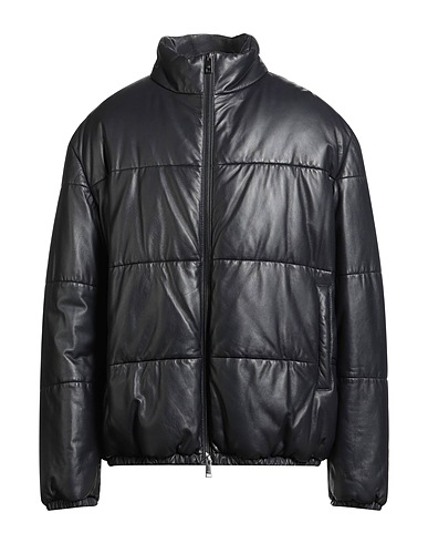 ARMANI EXCHANGE Δερμάτινο μπουφάν Σκούρο μπλε της νύχτας 100% Δέρμα αρνιού