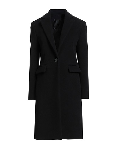 PINKO Coat Black 75% Wool, 25% Nylon
