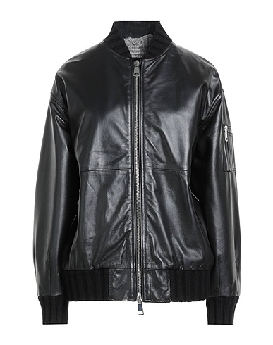 THE JACK AND JACKIE LEATHERS Bomberjacke Schwarz Leder