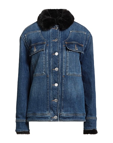 PINKO Giubbotto jeans DENIM Blu 99% Cotone, 1% Elastan