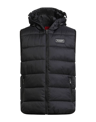 GUESS Gilet Black 100% Polyamide, Polyester