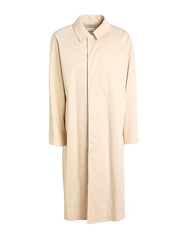 SANDRO Full-length jacket Beige 95% Cotton, 5% Elastane
