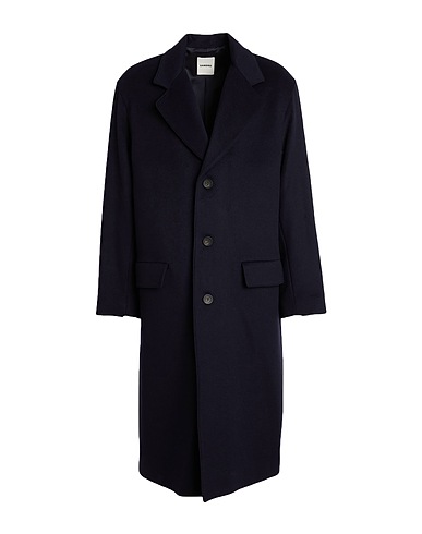 SANDRO Coat Midnight blue 92% Virgin Wool, 8% Cashmere
