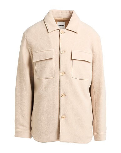 SANDRO Jacket Beige 100% Wool