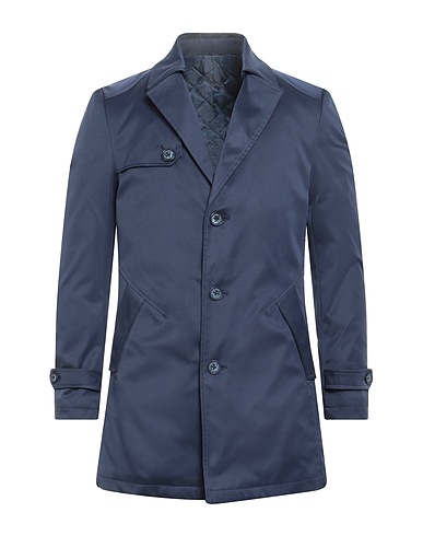 VICTOR COOL Coat Navy blue 100% Polyester