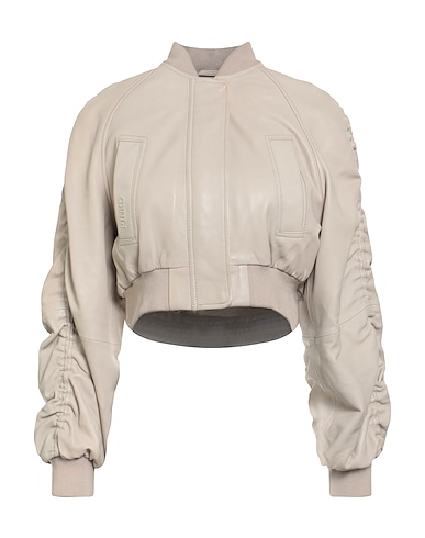 PINKO Bomber Beige 100% Sheepskin, Polyester, Elastane