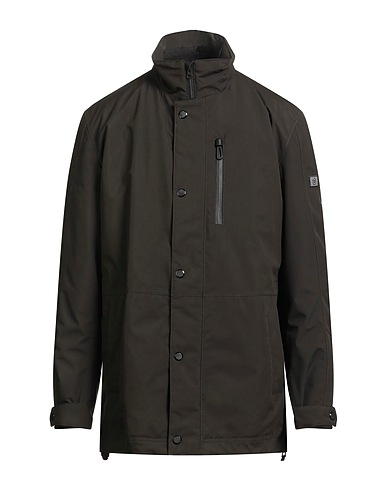 BUGATTI Coat Dark green 100% Polyester