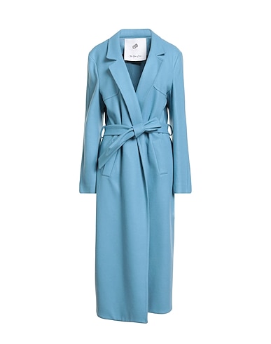 COMPAGNIA ITALIANA Coat Light blue 52% Acrylic, 38% Polyester, 10% Wool