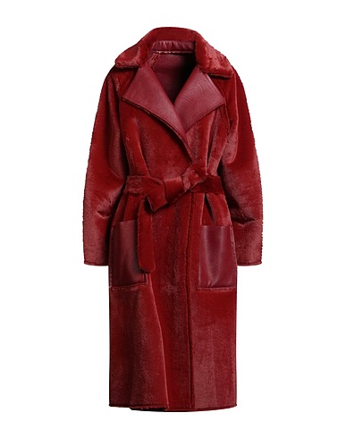 COMPAGNIA ITALIANA Teddy Coat Brick red 53% Polyester, 31% Polyurethane, 16% Viscose