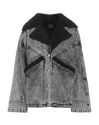 ACTITUDE by TWINSET Denim jacket Black 100% Polyester, Cotton