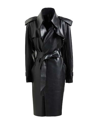 NORMA KAMALI Full-length jacket Black 100% Polyurethane, Polyester, Elastane