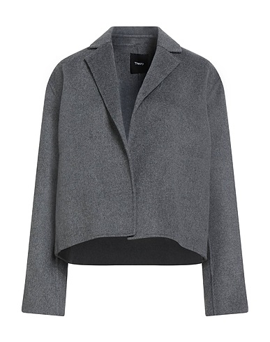THEORY Coat Grey 90% Wool, 10% Cashmere