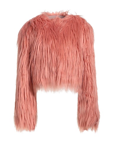 PINKO Teddy Coat Salmon pink 51% Modal, 32% Polyester, 17% Acrylic