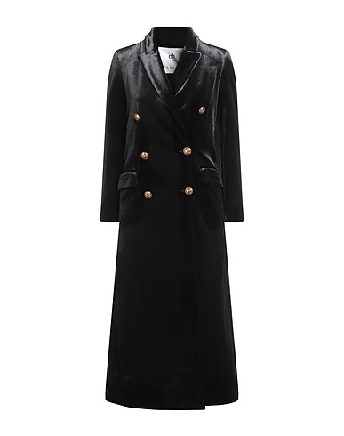 COMPAGNIA ITALIANA Coat Black 90% Polyester, 10% Elastane
