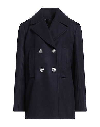 PINKO Coat Midnight blue 63% Wool, 18% Polyester, 16% Nylon, 3% Polyurethane
