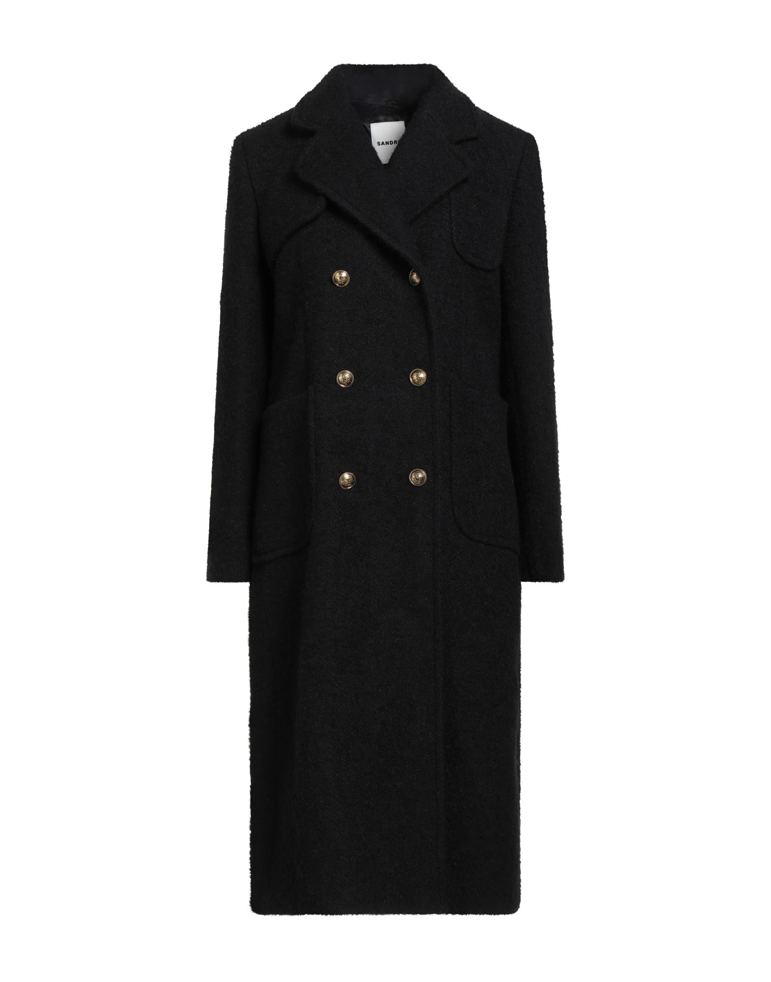 Sandro プリーツコート SANDRO Coats & Jackets | Black Women's Coat | YOOX