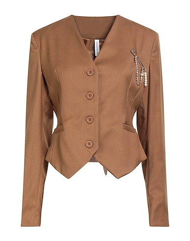 TENSIONE IN ブルゾン CAMMELLO ポリエステル 64% / レーヨン 33% / 指定外繊維(その他伸縮性繊維) 3%