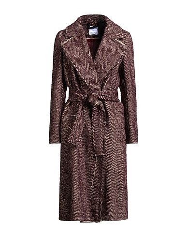 LE SARTE DEL SOLE Coat Burgundy 80% Polyester, 10% Wool, 10% Other Fibres