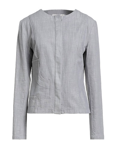 ALESSIA SANTI Jacket Grey 99% Cotton, 1% Elastane