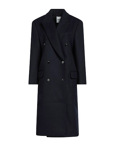 SANDRO Coat Midnight blue 78% Wool, 22% Polyamide