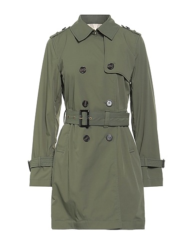 DEKKER Double breasted pea coat Military green 100% Polyester