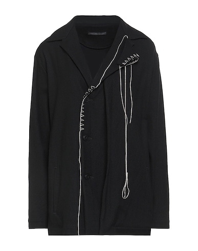 Y'S YOHJI YAMAMOTO Jacket Black 99% Wool, 1% Polyurethane