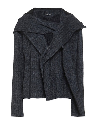 Y'S YOHJI YAMAMOTO Giubbotto Blu navy 60% Lino, 40% Lana, Acrilico, Cotone