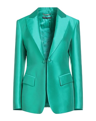 ALBERTA FERRETTI Blazer Green 85% Polyester, 15% Silk