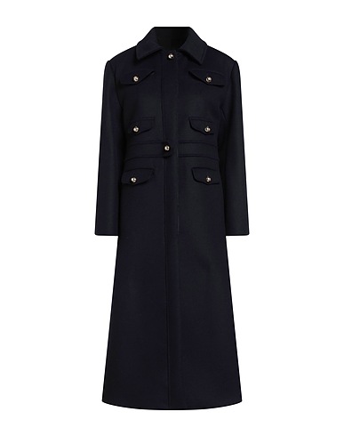 SANDRO Coat Midnight blue 78% Wool, 22% Polyamide