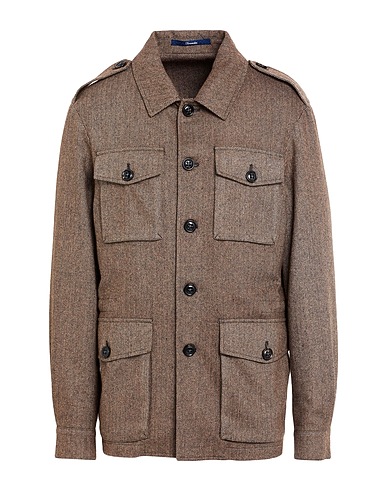 DRUMOHR Jacket Dark brown 80% Virgin Wool, 20% Polyester
