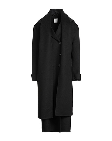 SANDRO Mantel Schwarz 100% Wolle
