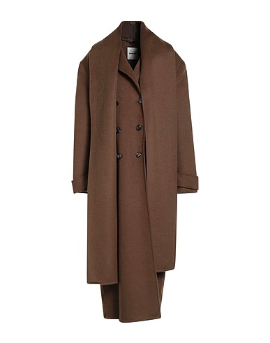 SANDRO Coat Brown 100% Wool