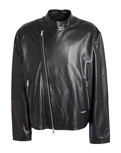 ARMANI EXCHANGE Biker jacket Black 100% Lambskin