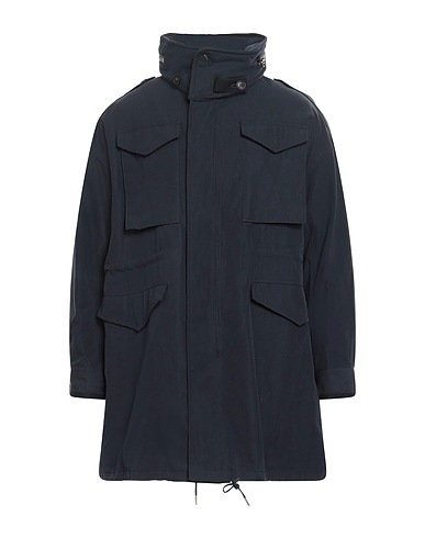 VISVIM Full-length jacket WMV F.I.L. / CUBISM Midnight blue 84% Wool, 16% Linen, Cotton