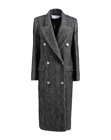 SIMONA CORSELLINI Coat Black 42% Wool, 39% Cotton, 12% Polyamide, 6% Cashmere, 1% Other Fibres
