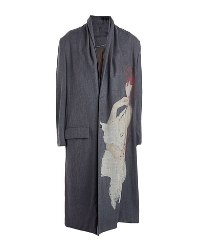 YOHJI YAMAMOTO POUR HOMME Coat Charcoal 100% Wool
