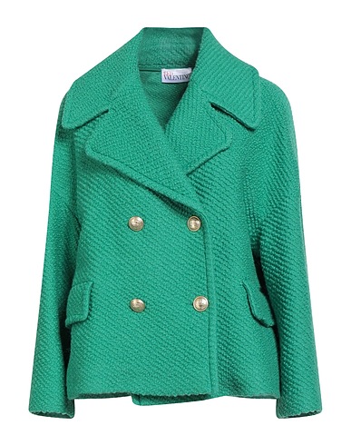 REDValentino Double breasted pea coat Green 78% Virgin Wool, 22% Polyamide