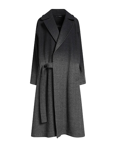 YOHJI YAMAMOTO Coat Charcoal 70% Wool, 18% Polyester, 7% Nylon, 5% Acrylic