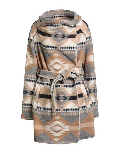VIOLANTI Coat Beige 60% Polyester, 26% Virgin Wool, 14% Other Fibres