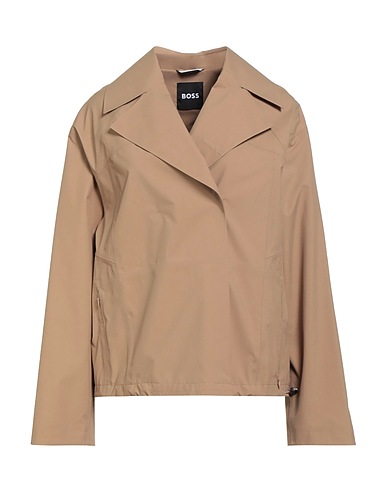 BOSS Double breasted pea coat Khaki 100% Polyamide