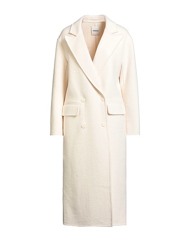 SANDRO Cappotto Panna 80% Lana, 20% Poliammide