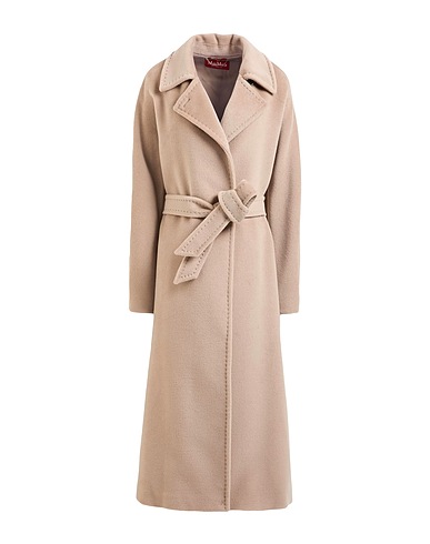 MAX MARA STUDIO Coat Beige 100% Virgin Wool